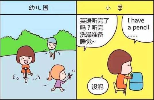 小学和幼儿园有什么区别,心不要太累!