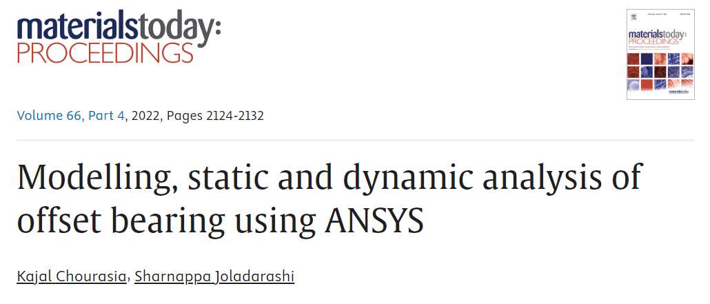 文献分享 | 使用 ANSYS 进行偏置轴承建模、静态和动态分析的图1