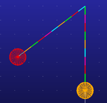基于Adams的钢丝绳悬挂小球弹性碰撞分析的图1