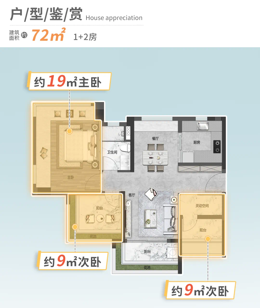 保利和颂开放售楼部，71-87㎡三房，吹风4-6万/㎡