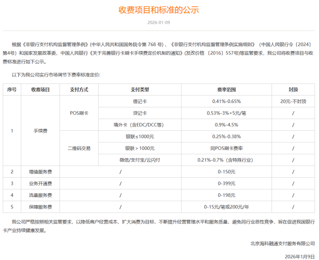 海科融通pos机