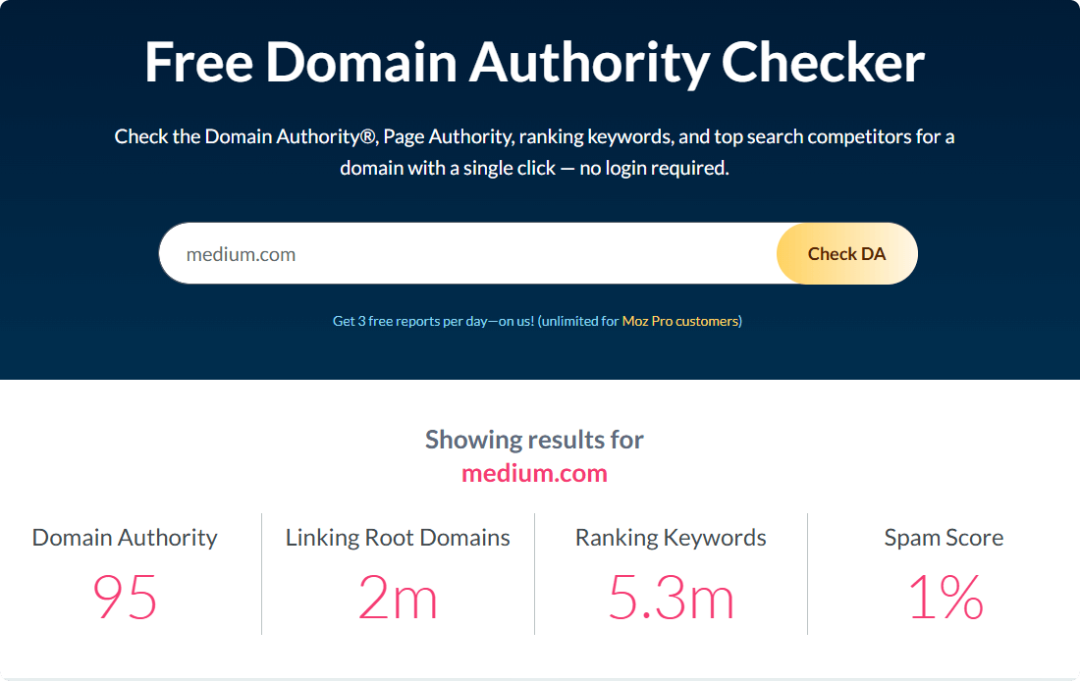 7个SEO外链避坑指南 – check DA and spam score