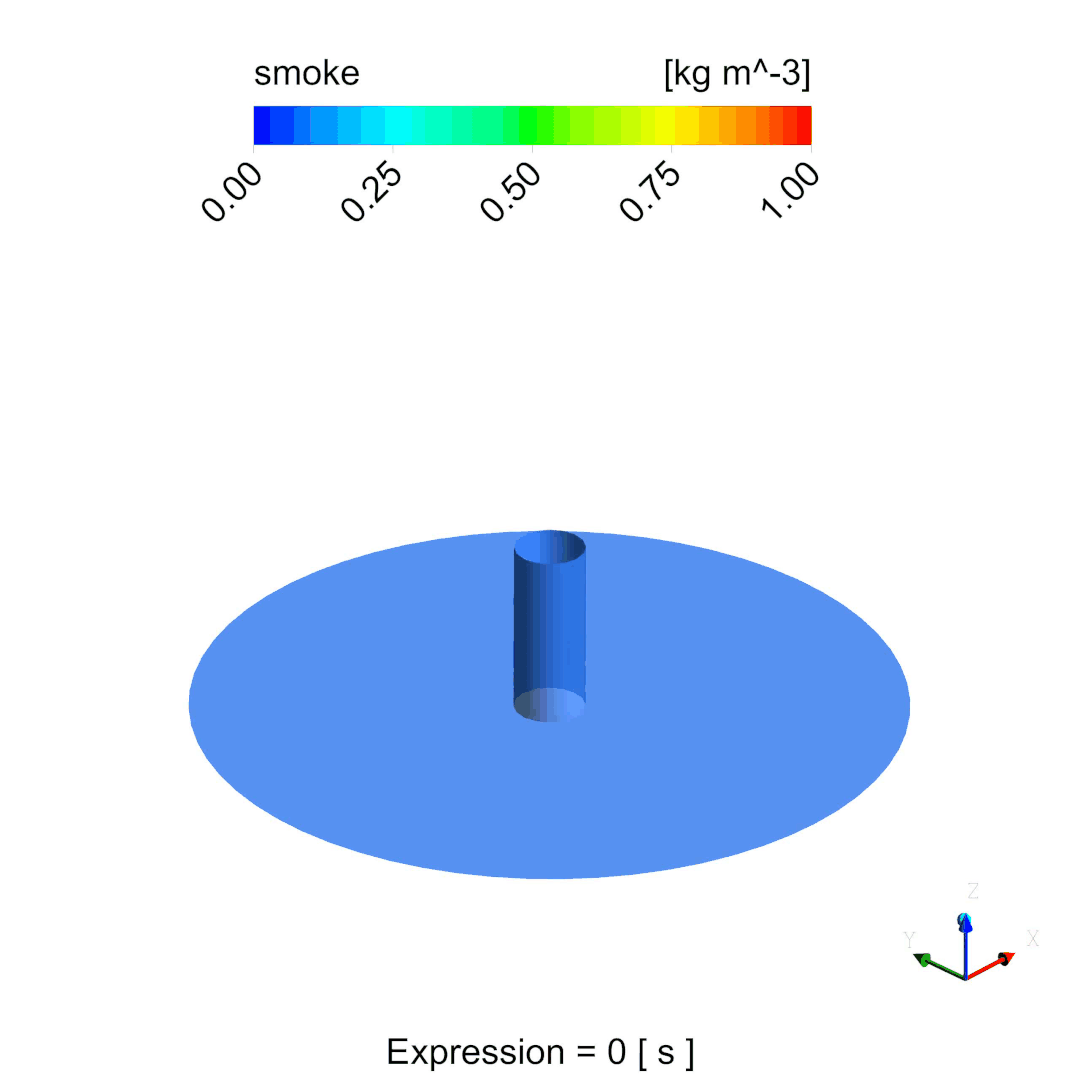 CFX学习案例：烟囱排入大气流场计算的图3