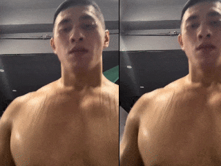 太凸了，寸头爷们肌肉太顶了！浙江一生煎店老板身材太好被抓拍！