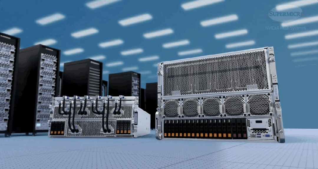 每个 Rack 机架有 8 台服务器，共 64 张 H100