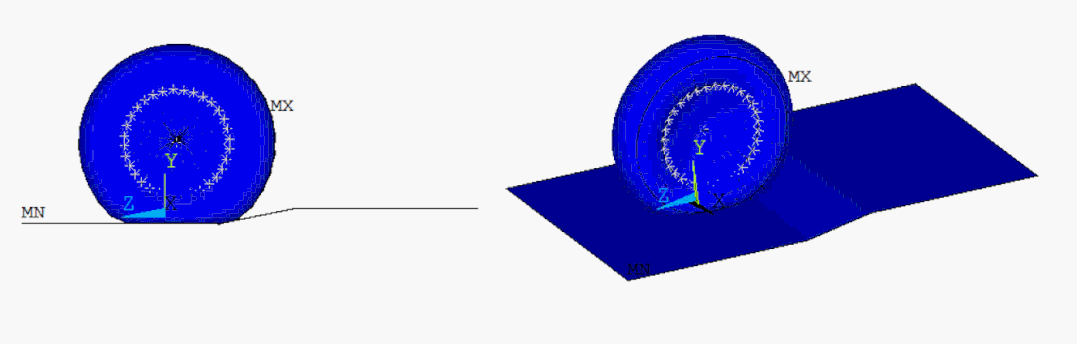 汽车充气轮胎的路面滚动模拟(流固耦合)（附ANSYS命令流&模型文件）的图4