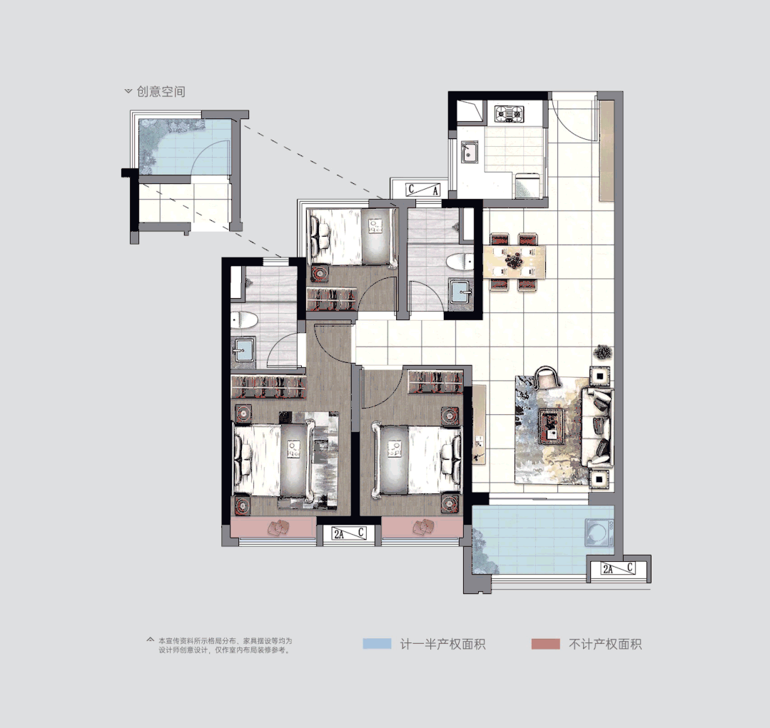 黄埔保利翔龙天汇均加4.3万/㎡?建面约94~127㎡户型