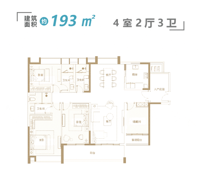 建面约193㎡