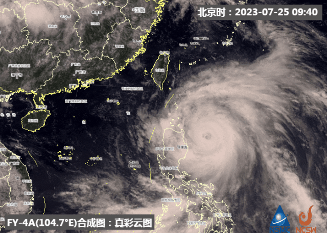 7月25日风云4号卫星云图↑