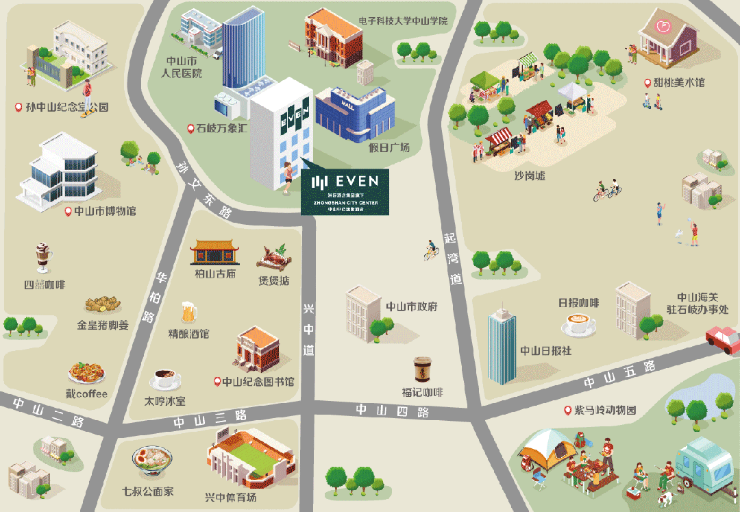 中山市技师学院地图图片