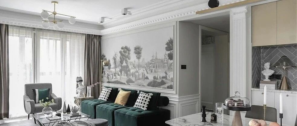 120㎡轻奢美式风格装修，演绎优雅细腻的生活美学！