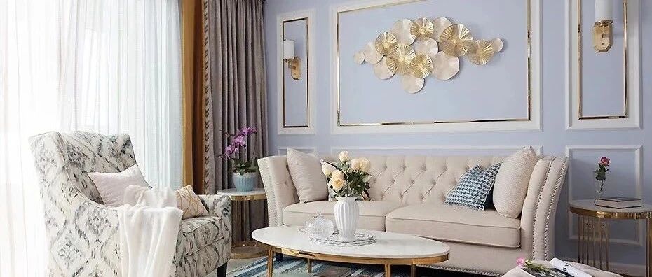 137㎡轻奢美式风格装修，享受细节里的精致与浪漫！