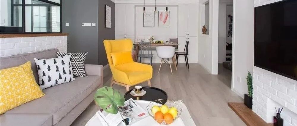 70㎡的两居室北欧风小户型，实用又浪漫