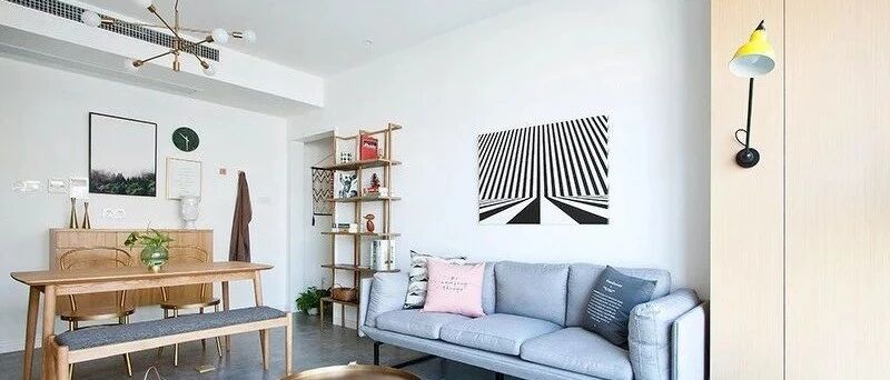 80㎡舒适北欧风格装修，清新而明朗的惬意生活！