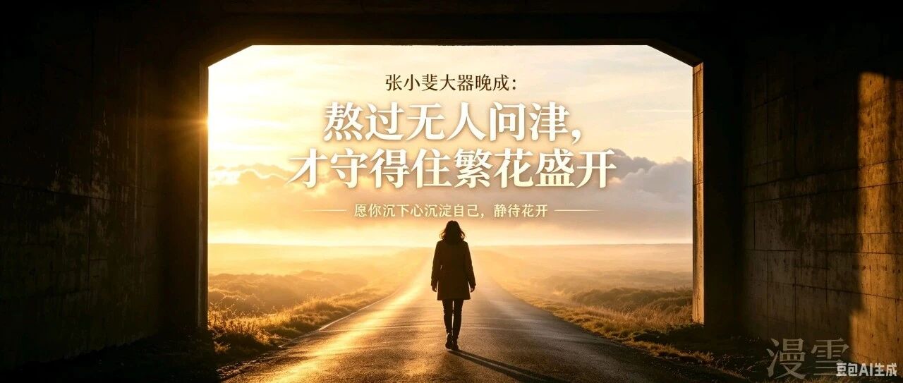 张小斐大器晚成:熬过无人问津,才守得住繁花盛开