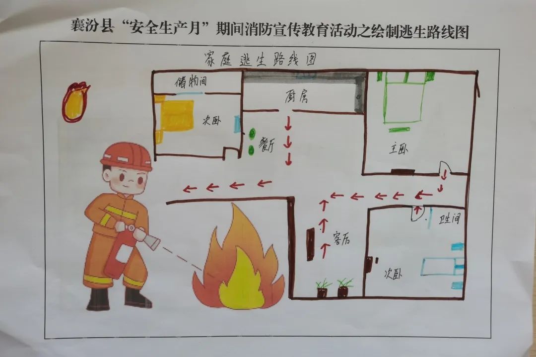 藍姐姐教學繪製家庭消防疏散示意圖與安全同行