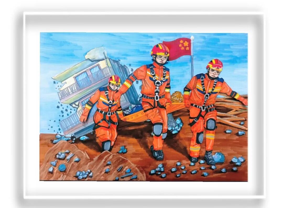 民和县图书馆抗震救灾主题绘画书法作品展