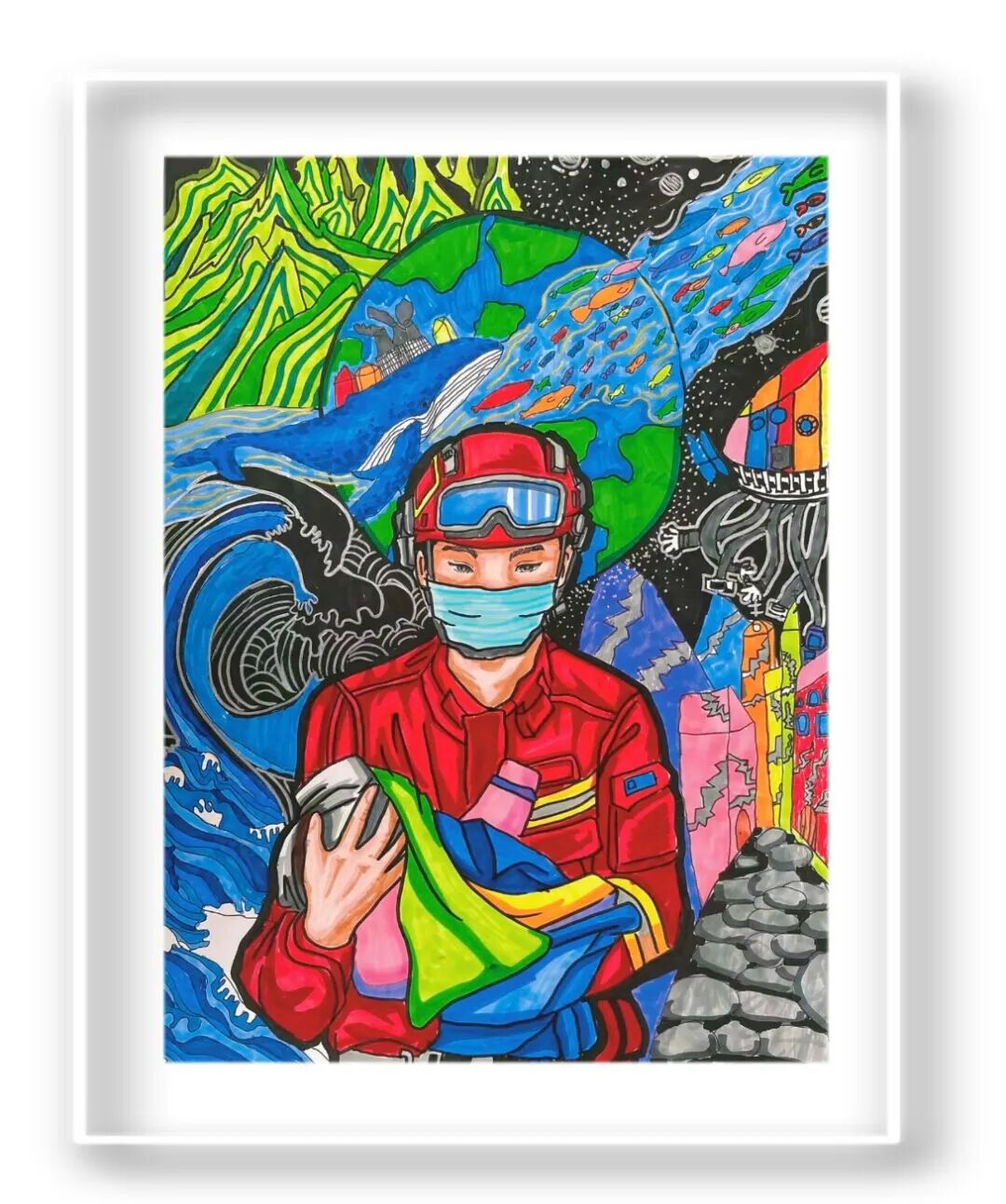 民和县图书馆抗震救灾主题绘画书法作品展