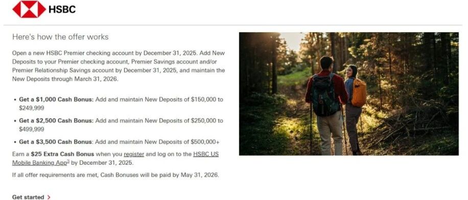 HSBC 福利加码，开户送$3525！