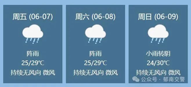 高考期间天气预报2024年6月3日郁南县公安局交通警察大队特此通告.