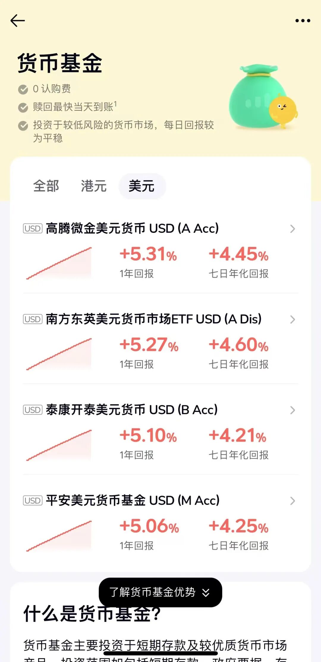 5%收益香港美元货币基金怎么买– 公众号李经理说信托，10年以上磨城投，城投点心债券美元债券，港险避坑，美债