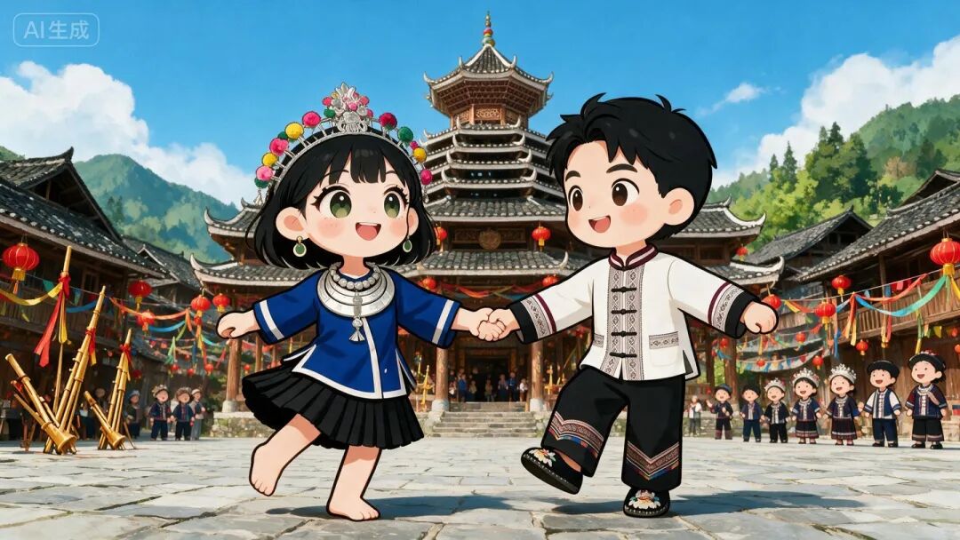 侗族舞蹈体验示意图，源自PDF