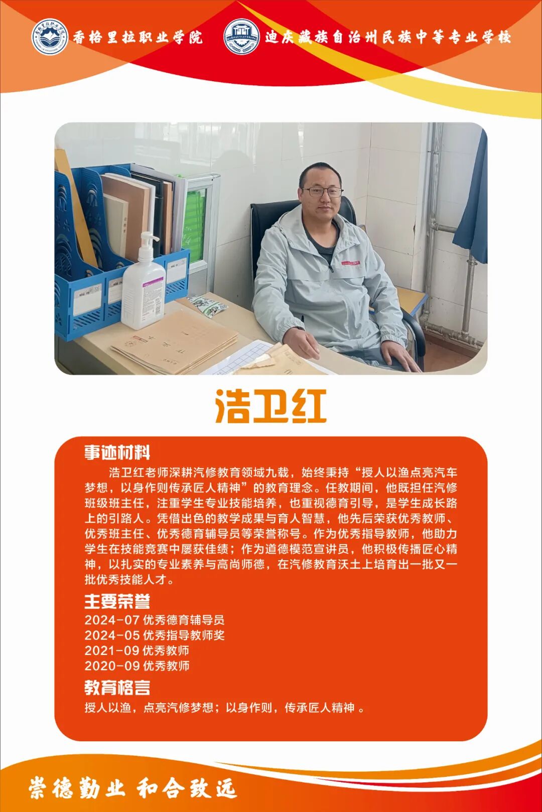 身边的榜样 | 优秀德育辅导员、安全标兵和优秀人盯人教师(图3)