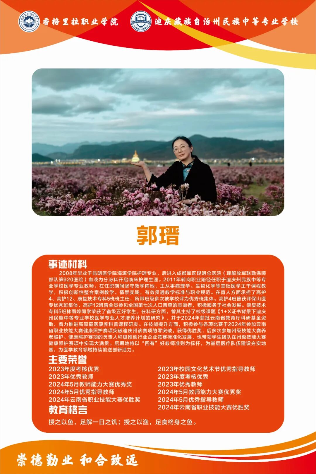 身边的榜样 | 院校优秀教师(图3)