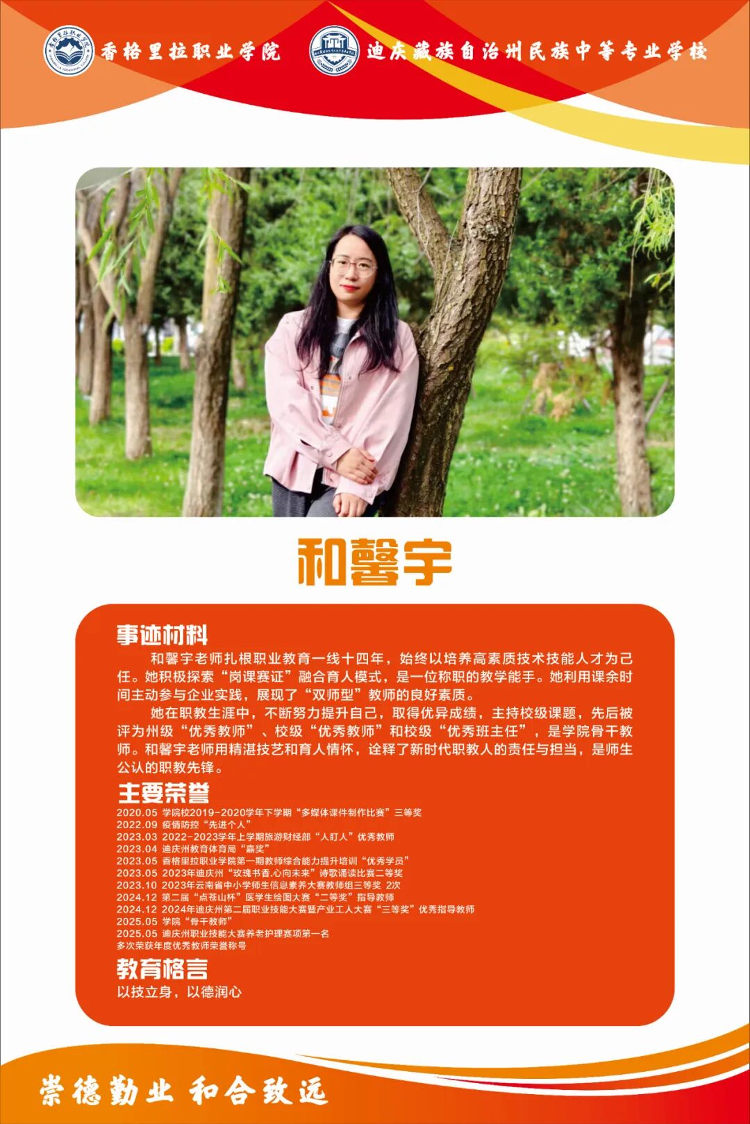 身边的榜样 | 院校优秀教师(图4)