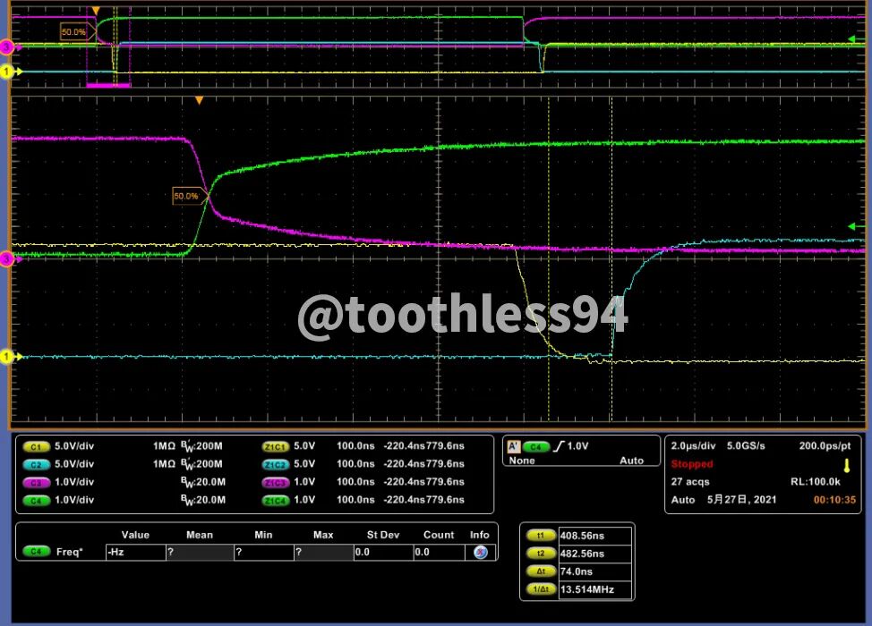 【SiC评测】P02SCT3040KR-EVK-001评估板-驱动电路测试报告的图17