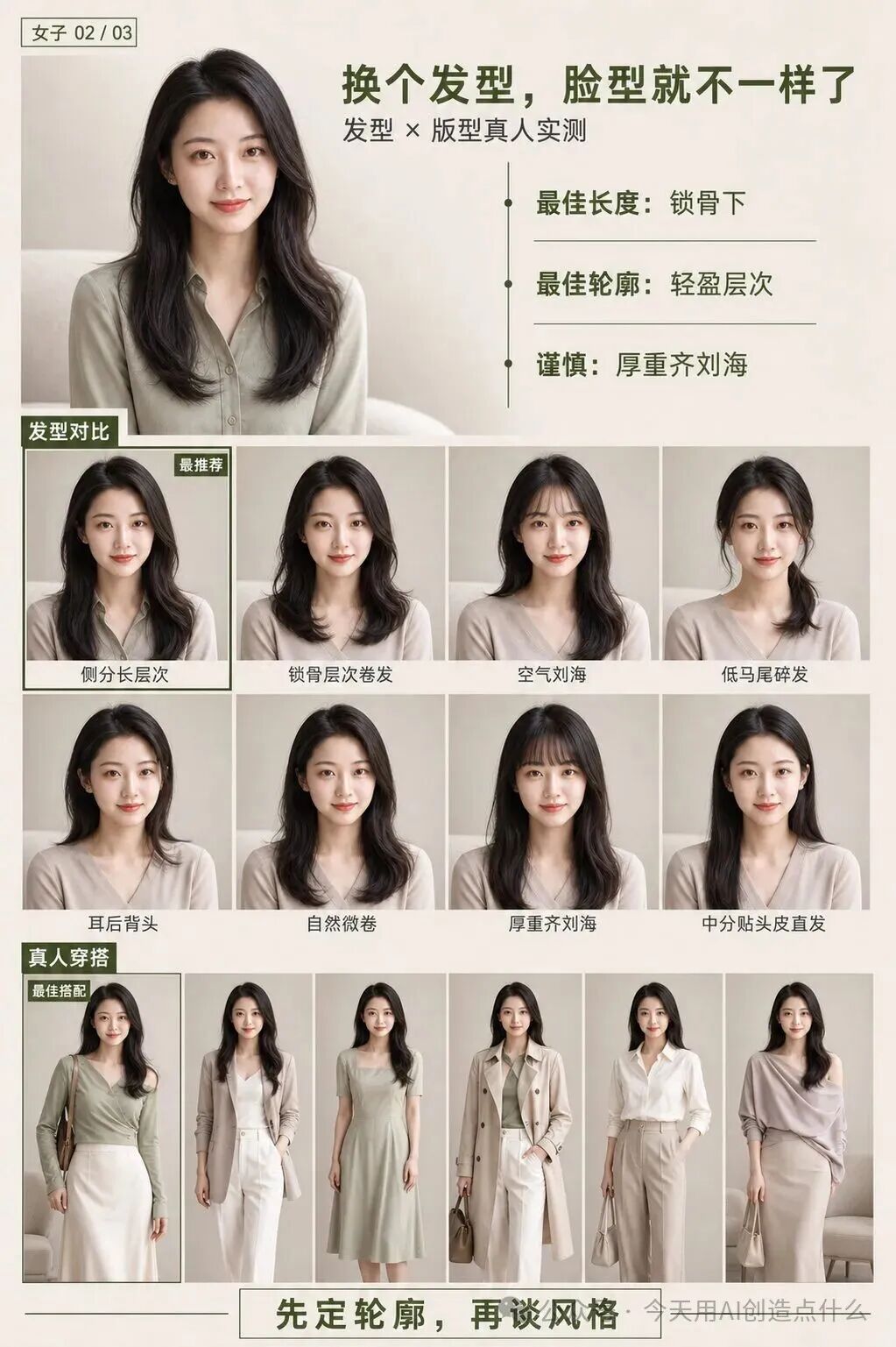 个人色彩与形象分析顾问·三页真人试装系统提示词 Sample images