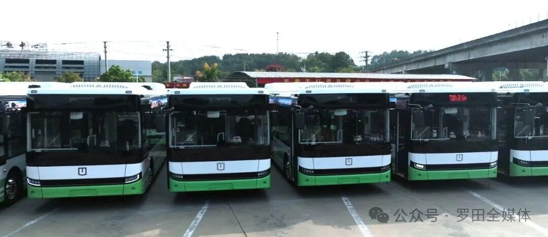罗田县31台新能源公交车交付上线