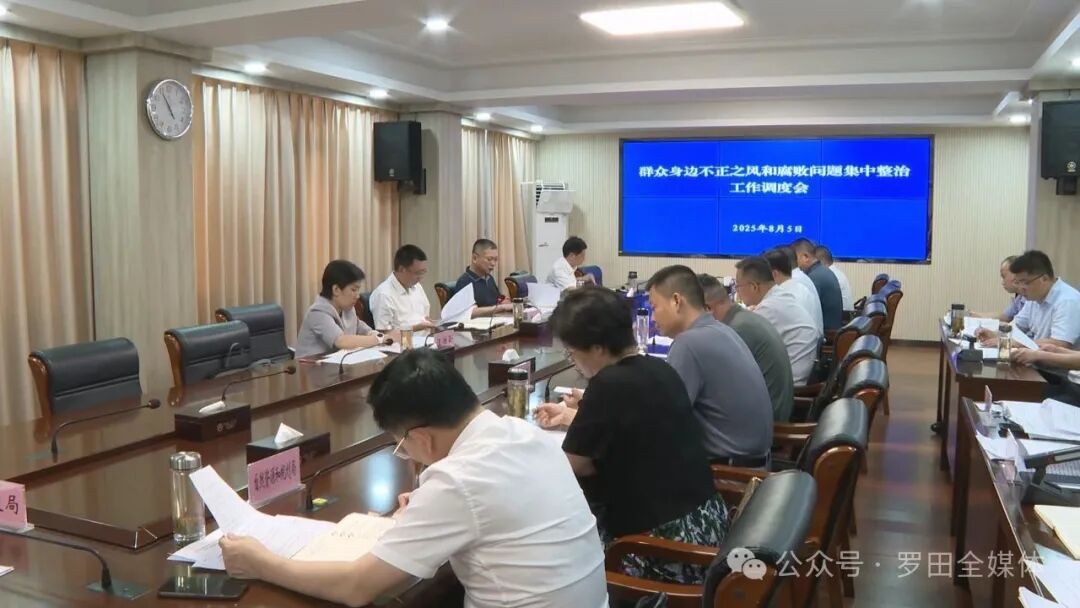 罗田县举行群众身边不正之风和腐败问题集中整治调度会
