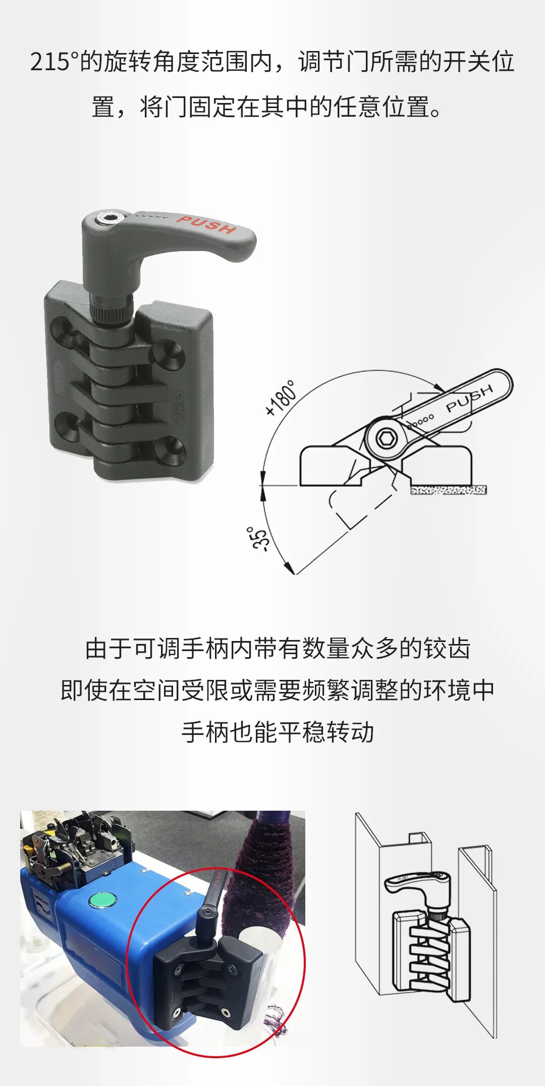 Elesa+Ganter伊莉莎岡特摩擦鉸鏈 特征和應用