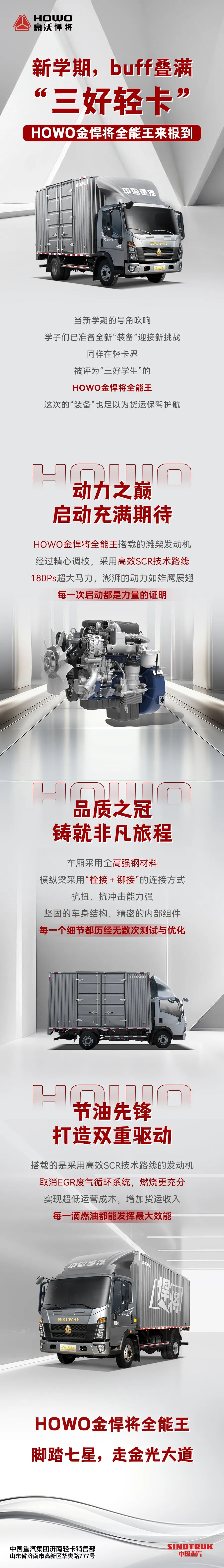 新学期，buff叠满！“三好轻卡”HOWO金悍将全能王来报到