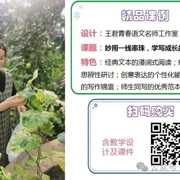 【青春语文  欧阳艳专栏】跟着名家学写作《妙用一线串珠，书写成长故事》