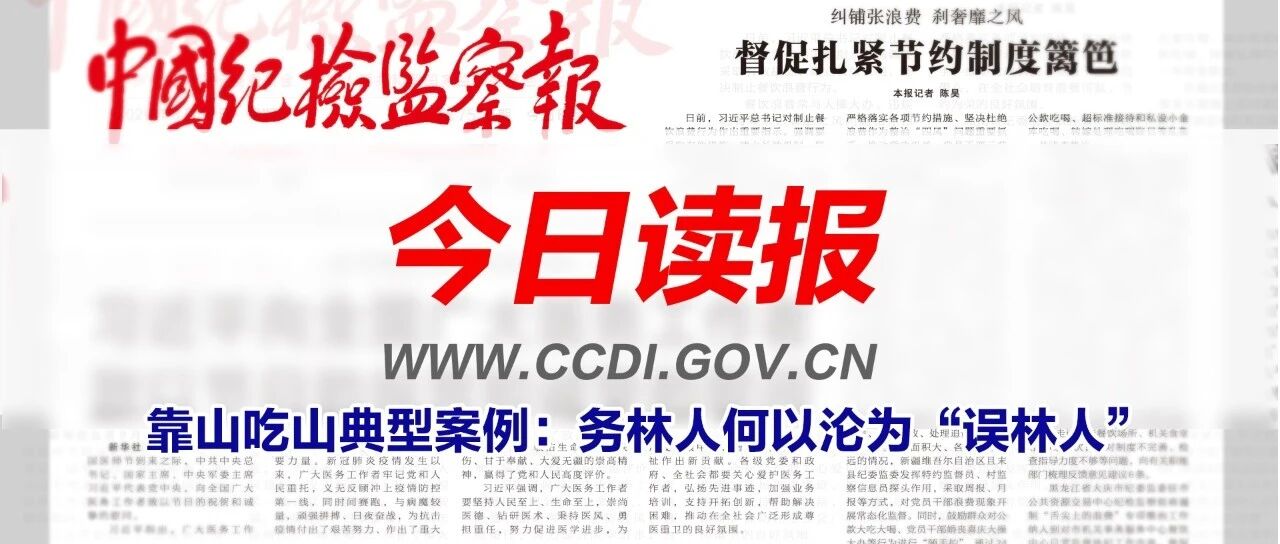今日读报丨靠山吃山典型案例：务林人何以沦为“误林人”