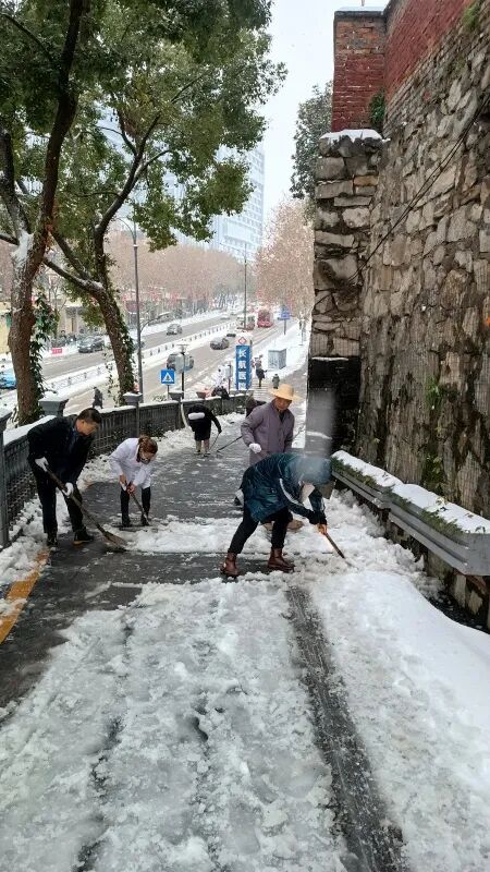 【心系患者，情暖雪天】我院干部员工铲雪除冰，为患者安全出行保驾护航