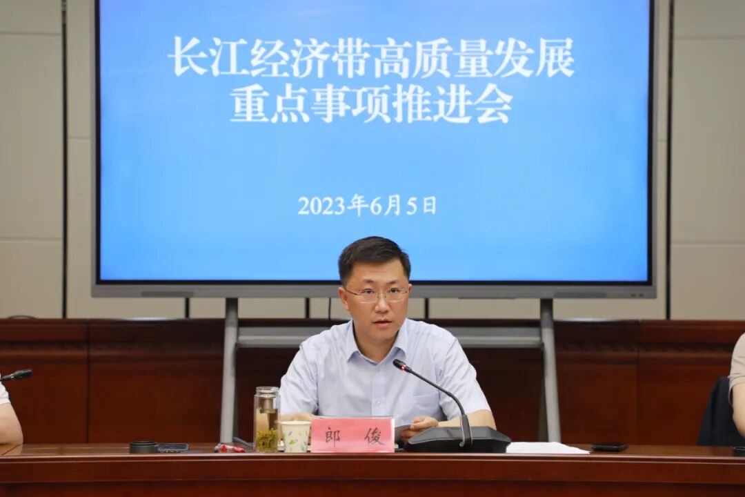 广陵发布郎俊召开长江经济带高质量发展重点事项推进会