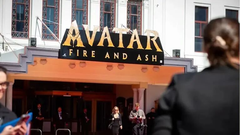 Wellington's Embassy Theatre hosted the Australasian premiere of Avatar: Fire and Ash