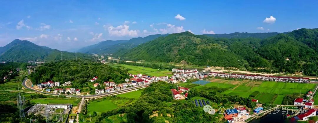 过路滩村全景航拍