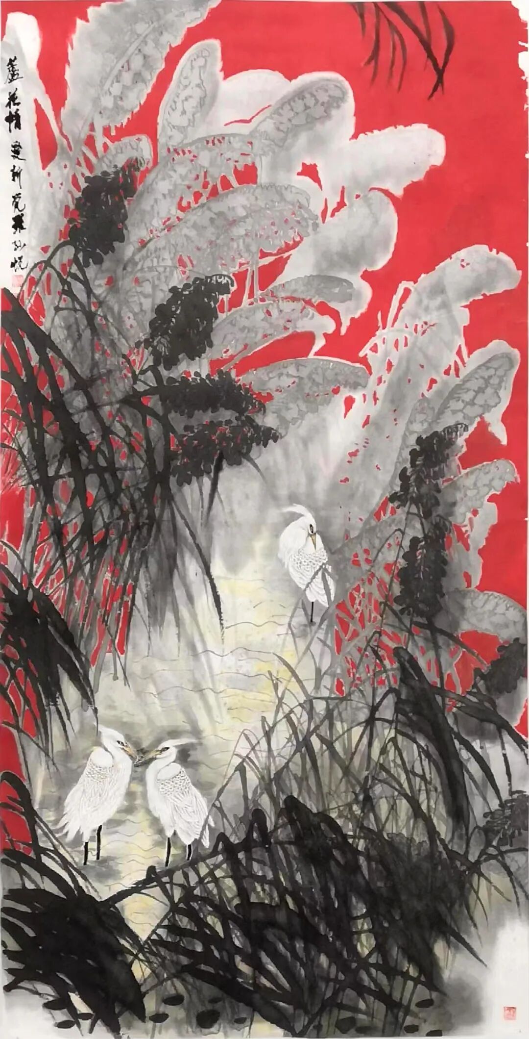 此次展览分四个篇章:新水墨画,现代彩墨画,牡丹画,泼彩泼墨金碧青绿