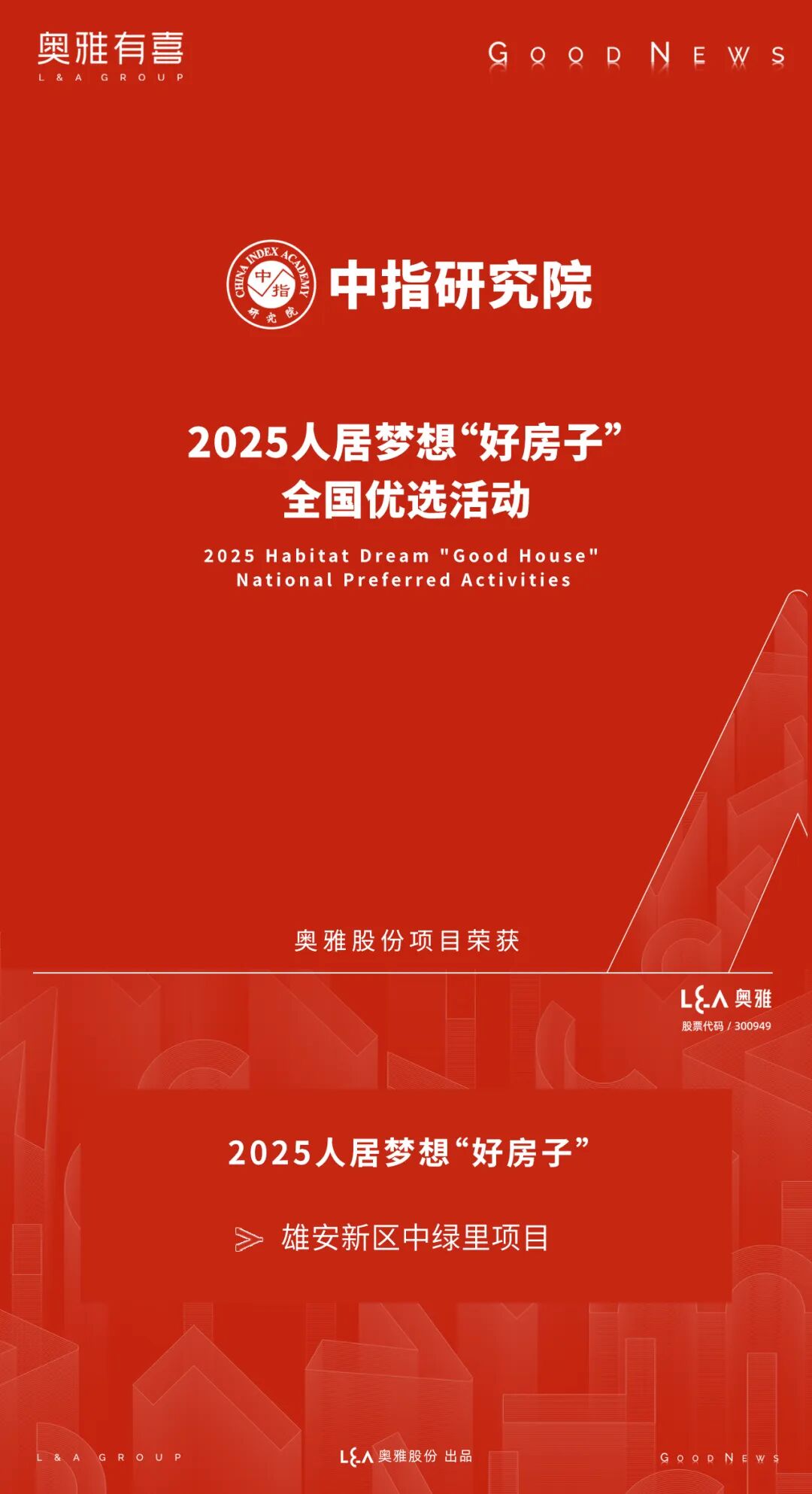雄安绿发· 中绿里项目获评2025人居梦想“好房子”殊荣- 奥雅新闻- 奥雅股份|存量资产增值服务商和亲子文旅品牌运营商