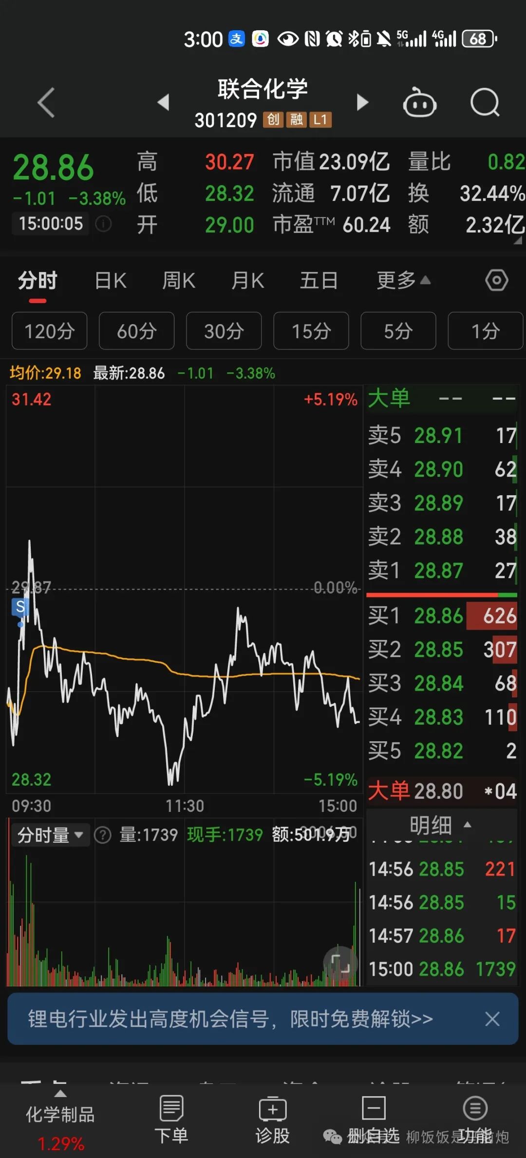 2024年05月17日 联化科技股票