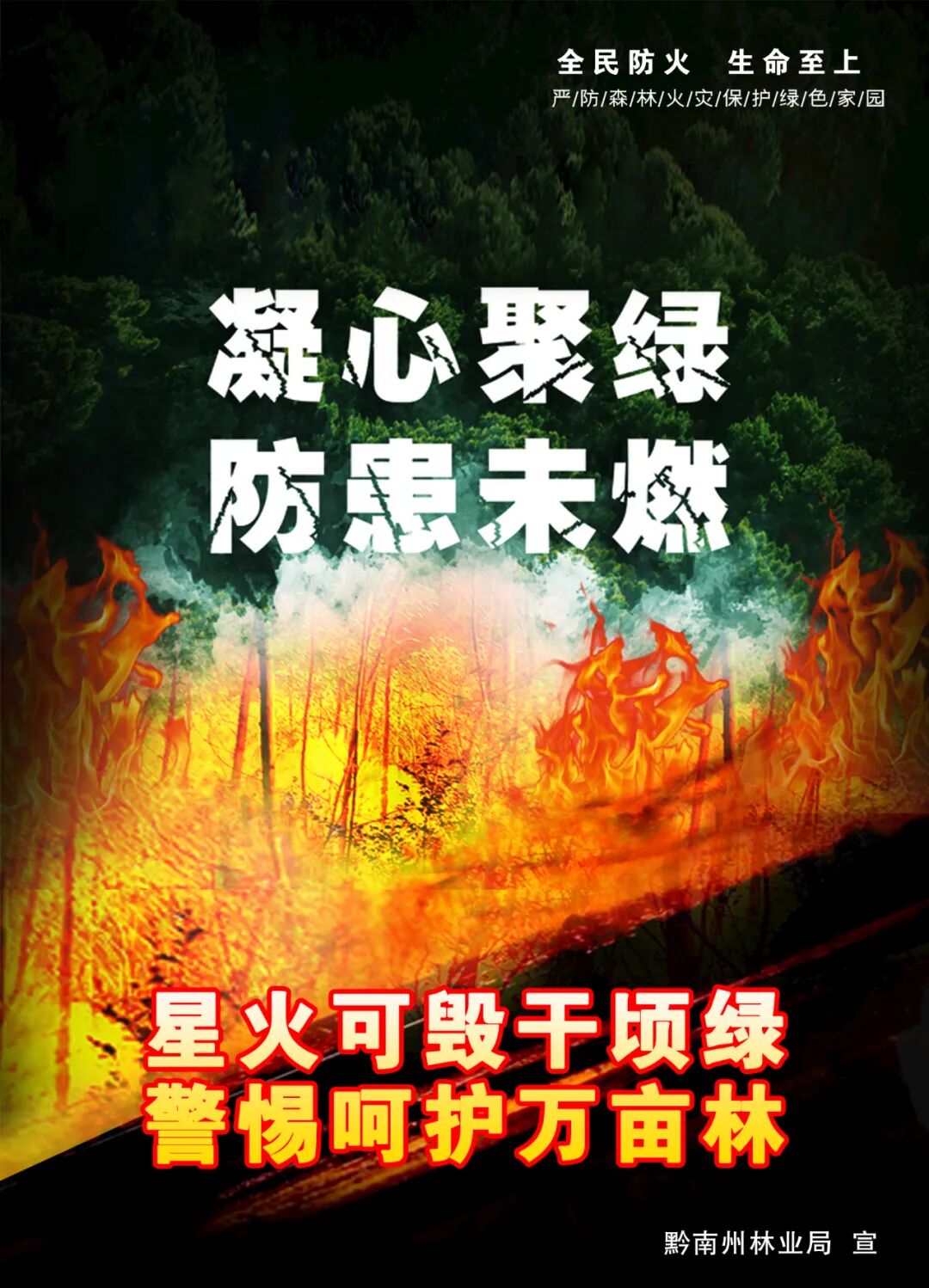 所有人春季山火高发请注意森林防火这组海报请查收