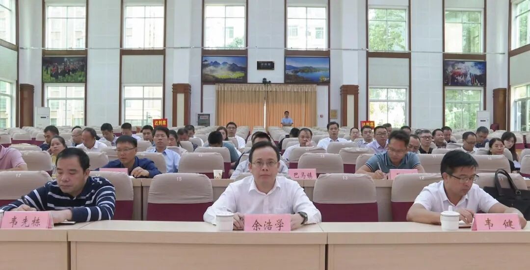 >图为县领导在巴马分会场参加会议自治县委副书记,人民政府县长余浩学