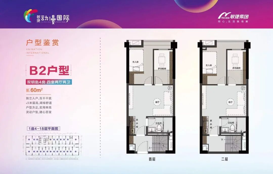 番禺万博【敏捷动漫国际】精装45-100㎡总价60万！