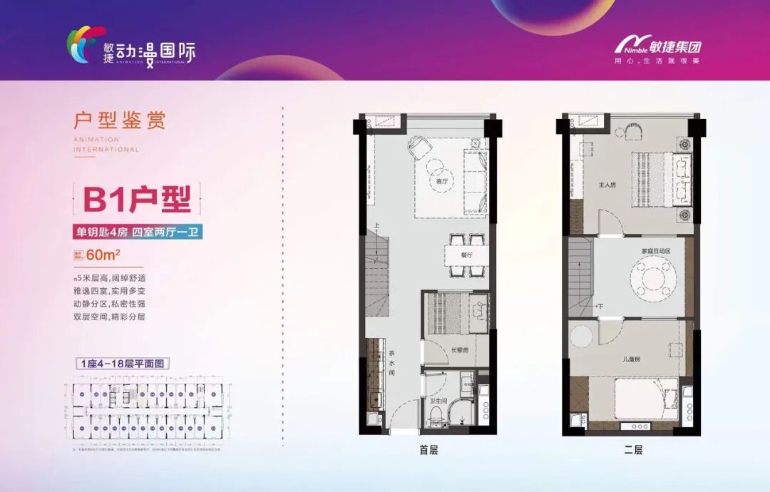 番禺万博【敏捷动漫国际】精装45-100㎡总价60万！