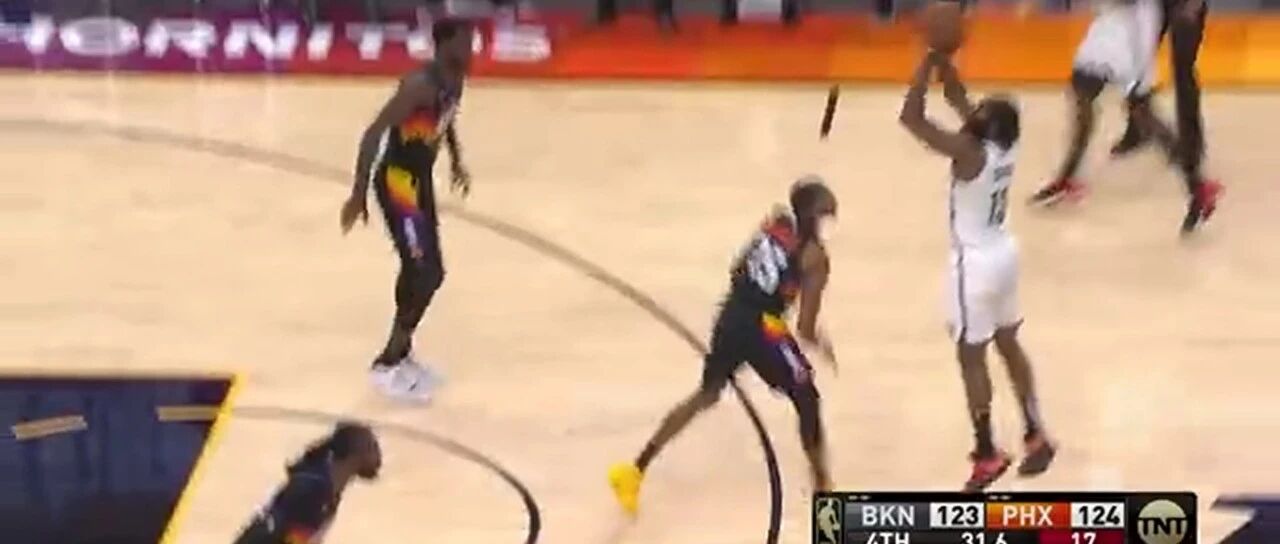 卧槽！24分大逆转！哈登超远三分准绝杀！篮网太特么硬了