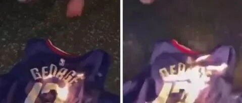 第一次见啊，乔治球衣被烧！名记曝快船内讧，里弗斯帅位依旧很稳！
